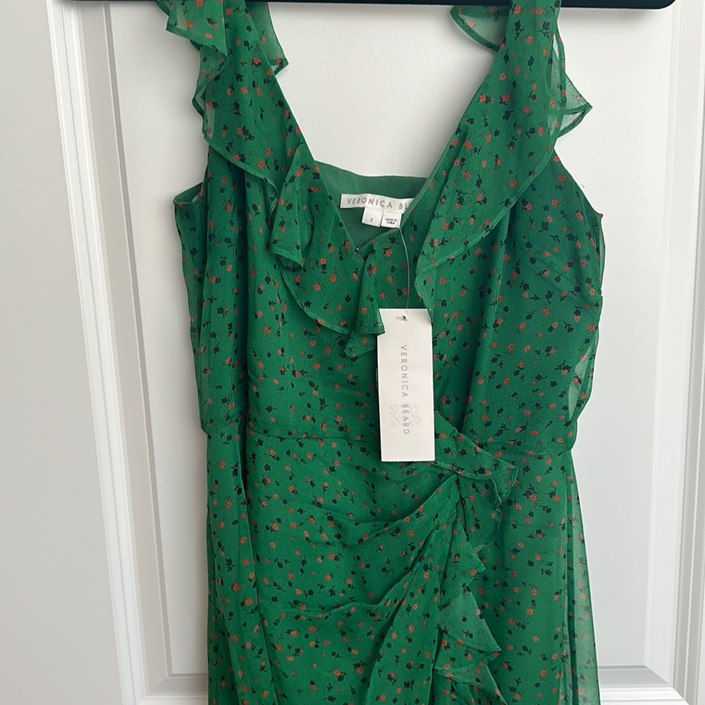 NEW Veronica Beard Amal Dress - Green - Picture 5 of 6